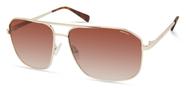 Óculos de sol Kenneth Cole Navigator Gold Frame, lentes gradientes de 62 mm