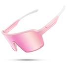 Óculos de sol Lamicall Polarized Sports UV400 para homens e mulheres rosa