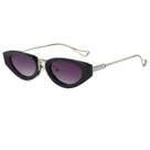 Óculos de sol lela joias 2w1708 c5 metal fashion - hastes de metal prateado e base em acetato preto Óculos de sol lela joias 2w1708 c5 metal fashion - hastes de metal prateado e base em acetato preto