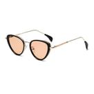 Óculos de sol lela joias 2w1718 c2 metal fashion - hastes douradas com detalhe preto e lentes rose Óculos de sol lela joias 2w1718 c2 metal fashion - hastes douradas com detalhe preto e lentes rose