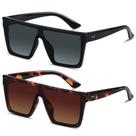 Óculos de sol LYZOIT Square Oversized Fashion Shield UV400 Black