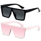 Óculos de sol LYZOIT Square Oversized para mulheres e homens, rosa UV400