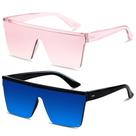 Óculos de sol LYZOIT Square Oversized para mulheres e homens UV400