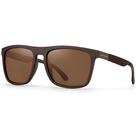 Óculos de Sol Marrom Masculino Com Proteção UV 400 Polarizado Formato Quadrado Bordas Redondas Estojo Flanela Uso Casual Dia a Dia Dirigir VH 6061
