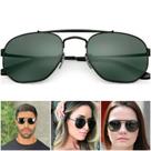 Óculos De Sol Marshal 3648 Feminino Masculino Preto Verde G15 Moderno Moda Praia UV400