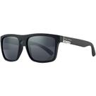 Óculos de Sol Masculino Com Proteção UV400 Polarizado Visão Nítida Confortável Preto Fosco Formato Quadrado Casual Esporte Village Heaven 1034