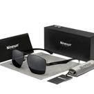 Óculos de sol masculino design quadrados estilo classico piloto com protecao UV400