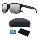 Óculos De Sol Masculino Feminino Esportivo Polarizado Proteção UV400 Prata Espelhado Prateado