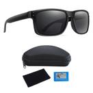 Óculos De Sol Masculino Feminino Esportivo Proteção UV400 Polarizado Quadrado Preto K7461