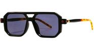 Óculos de Sol Masculino Feminino Lente Escura Quadrado Estilo Proteção UV Preto e Marrom