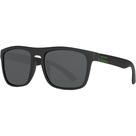 Óculos de Sol Masculino Formato Quadrado Lente Preta Polarizado Proteção UV400 Bloqueio Total UV Armação Preto Fosco Moderno Village Heaven 1034 C1