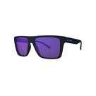 Óculos de sol masculino hb floyd matte black blue chrome