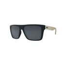 Óculos de Sol Masculino HB Floyd Matte Black Wood Gray