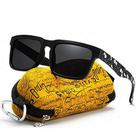 Óculos de Sol Masculino Kdeam Estilo Surf Quadrado Hastes Estampadas Proteção uv400 Polarizados