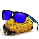 Óculos de Sol Masculino Kdeam Estilo Surf Quadrado Hastes Estampadas Proteção uv400 Polarizados