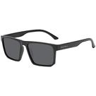 Óculos de Sol Masculino Lente Polarizada Proteção UV400 Formato Quadrado Visão Confortável Armação Preto Fosco Uso Casual Dia a Dia Esportes VH 1423