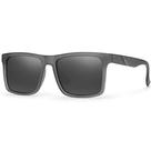Óculos de Sol Masculino Polarizado Proteção UV400 Quadrado Grande Cinza e Preto Village Heaven 6280