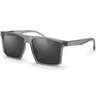 Óculos de Sol Masculino Quadrado Lente Polarizada UV400 Preto e Cinza Village Heaven 6289