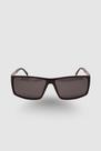 Óculos de Sol Masculino Retangular Preto Fosco