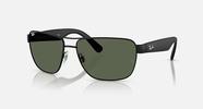 Óculos de Sol Masculino Retangular Ray-Ban RB3745L Preto Óculos de Sol Masculino Retangular Ray-Ban RB3745L Preto