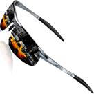 Óculos de sol masculinos SIPLION Driving Sport Al-Mg Frame Grey