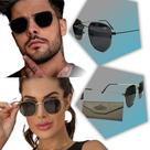 Óculos de Sol Memory Unissex Lente Preta Makis Estilo UV 400