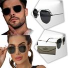 Óculos de Sol Memory Unissex Lente Verde Makis Estilo UV 400