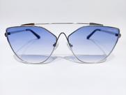 Óculos de sol Metal Prata lente Azul UV