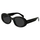 Óculos de sol mosanana oval retro trendy para mulheres pretos MS52371