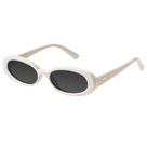 Óculos de sol mosanana retro oval brancos para mulheres MS52360