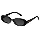 Óculos de Sol Mosanana Retro Oval Pretos - UV400 - Para Mulheres
