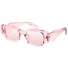 Óculos de sol mosanana Trendy Retangle Clear Pink UV400
