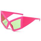 Óculos de sol Neon Cat-Eye Green Mirror Lens para festas