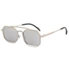Óculos de Sol Octogonal Armação Metal Design Unissex LukeSports -