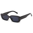 Óculos de Sol Oem Retrô Vintage Retangular em Policarbonato Preto Unissex