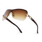 Óculos de sol OPTOFENDY Y2K Brown Rimless Chain-Link