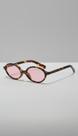 Óculos de Sol Oval Pequenos Lente Rosa UV400 Óculos de Sol Oval Pequenos Lente Rosa UV400