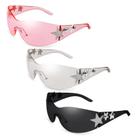 Óculos de Sol Ovveroche Y2K - Shield Wrap Around com Proteção UV400 Óculos de Sol Ovveroche Y2K - Shield Wrap Around com Proteção UV400