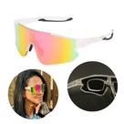 Óculos De Sol Pace Cristal Uv Corrida Vôlei Bike Beach Tennis Triatlo Praia MTB + Clip Grau