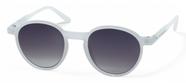 Óculos De Sol PLC Branco Redondo Casual Unissex Case Óculos De Sol PLC Branco Redondo Casual Unissex Case