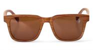 Óculos de Sol PLC Quadrado Premium Lente Polarizada UV400 + Case Couro ECO