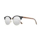 Óculos De Sol Polarizados De Madeira Para Homens E Mulheres, Fotochromic Walnut, Semi-Rimless,
