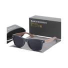 Óculos De Sol Polarizados Masculinos De Madeira Nogueira Preta Com Proteção UV400 Da BARCUR
