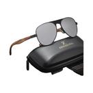 Óculos De Sol Polarizados Unissex De Madeira Estilo Piloto UV400 Antirreflexo Para Direção E Óculos De Sol Polarizados Unissex De Madeira Estilo Piloto UV400 Antirreflexo Para Direção E