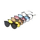 Óculos De Sol Polarizados Unissex UV400 Antirreflexo 5 Em 1 Com Clipe Magnético TR90