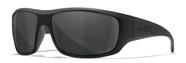 Óculos de Sol Polarizados Wiley X WX Omega Captivate, Óculos de Segurança ANSI Z87 para Homens e Mulheres, Proteção UV para Tiro, Pesca, Ciclismo e Esportes Radicais, Armação Preta Fosca, Lentes Fumê Cinza com Classificação Balística