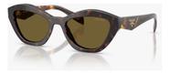 Óculos De Sol Prada Gatinho, Armação Havana, Lentes Marrom Oceano Óculos De Sol Prada Gatinho, Armação Havana, Lentes Marrom Oceano