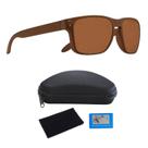 Óculos De Sol Quadrado Feminino Masculino Esportivo Polarizado UV400 Marrom Y764
