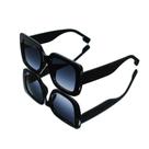 Óculos De Sol Quadrado Luxo Feminino Proteção UV400 Acompanha Case