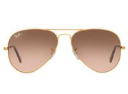 Óculos de Sol Ray Ban Aviador RB3025 9001A5 Bronze Lente Rosa Marrom Degradé Tam 58